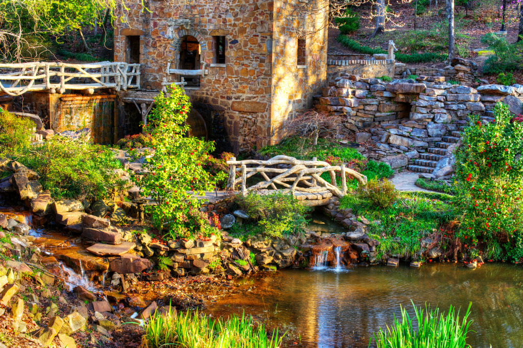Old Mill in North Little Rock, Arkansas jigsaw puzzle in Waterfalls puzzles on TheJigsawPuzzles.com