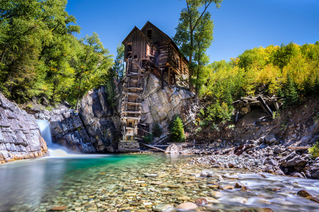 Crystal Mill, Colorado jigsaw puzzle in Waterfalls puzzles on TheJigsawPuzzles.com
