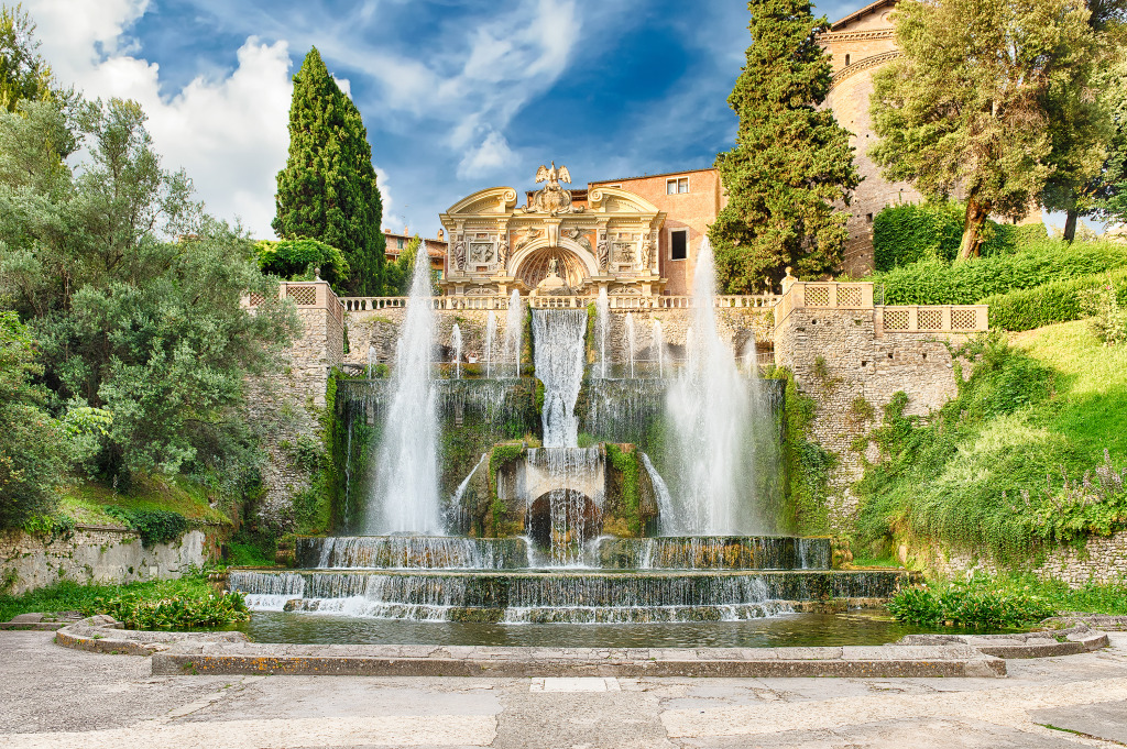 Villa d'Este, Tivoli, Italy jigsaw puzzle in Waterfalls puzzles on TheJigsawPuzzles.com