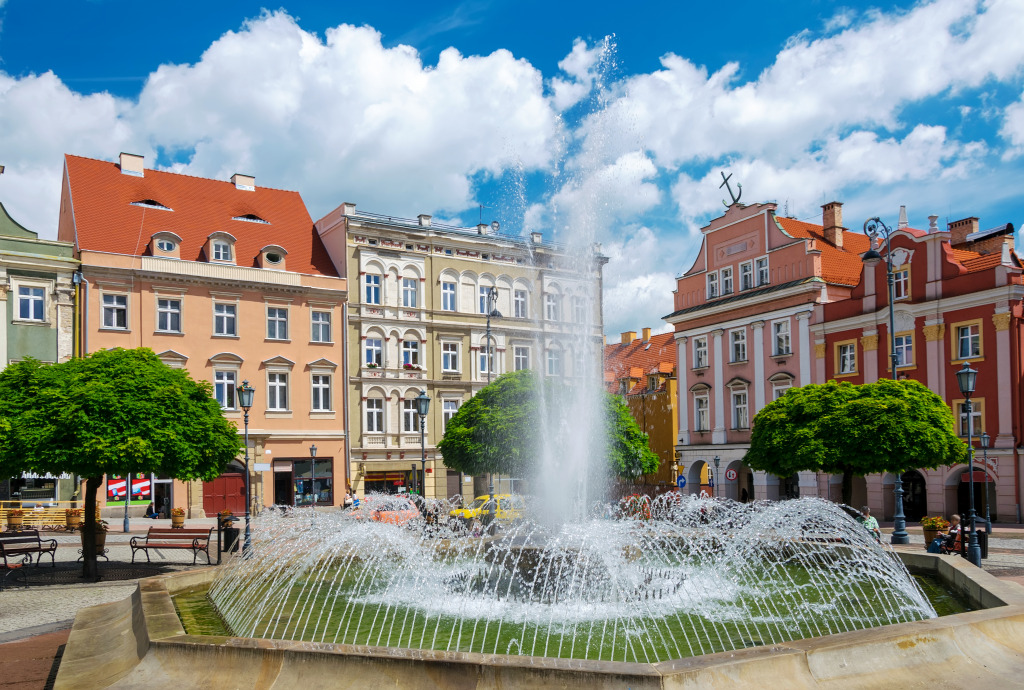 Market Square in Walbrzych, Poland jigsaw puzzle in Waterfalls puzzles on TheJigsawPuzzles.com
