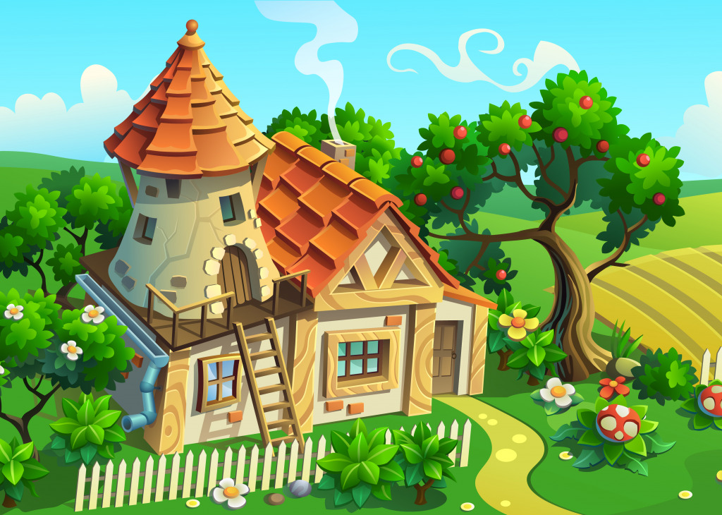 Fantasy Farmhouse jigsaw puzzle in Kids Puzzles puzzles on TheJigsawPuzzles.com