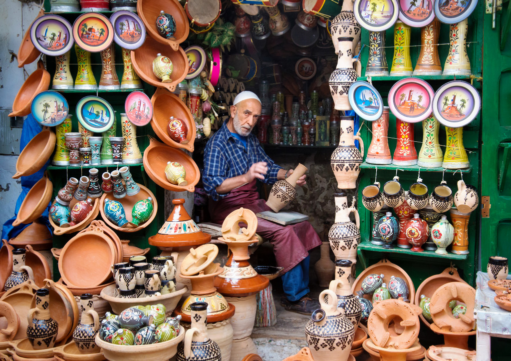 Street Workshop in Tetouan, Morocco jigsaw puzzle in Handmade puzzles on TheJigsawPuzzles.com