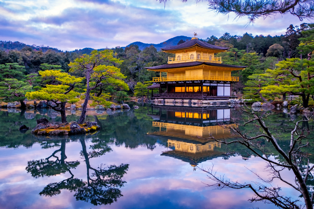 Kinkaku-ji, The Golden Pavilion, Kyoto, Japan jigsaw puzzle in Great Sightings puzzles on TheJigsawPuzzles.com