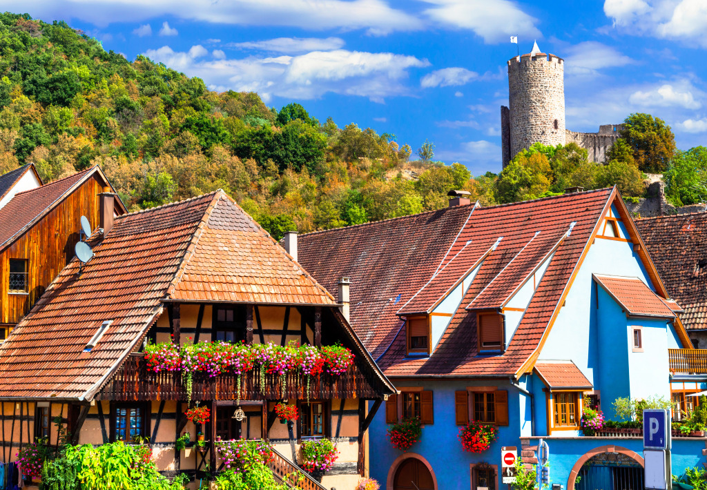 Kaysersberg Village, France jigsaw puzzle in Puzzle of the Day puzzles on TheJigsawPuzzles.com