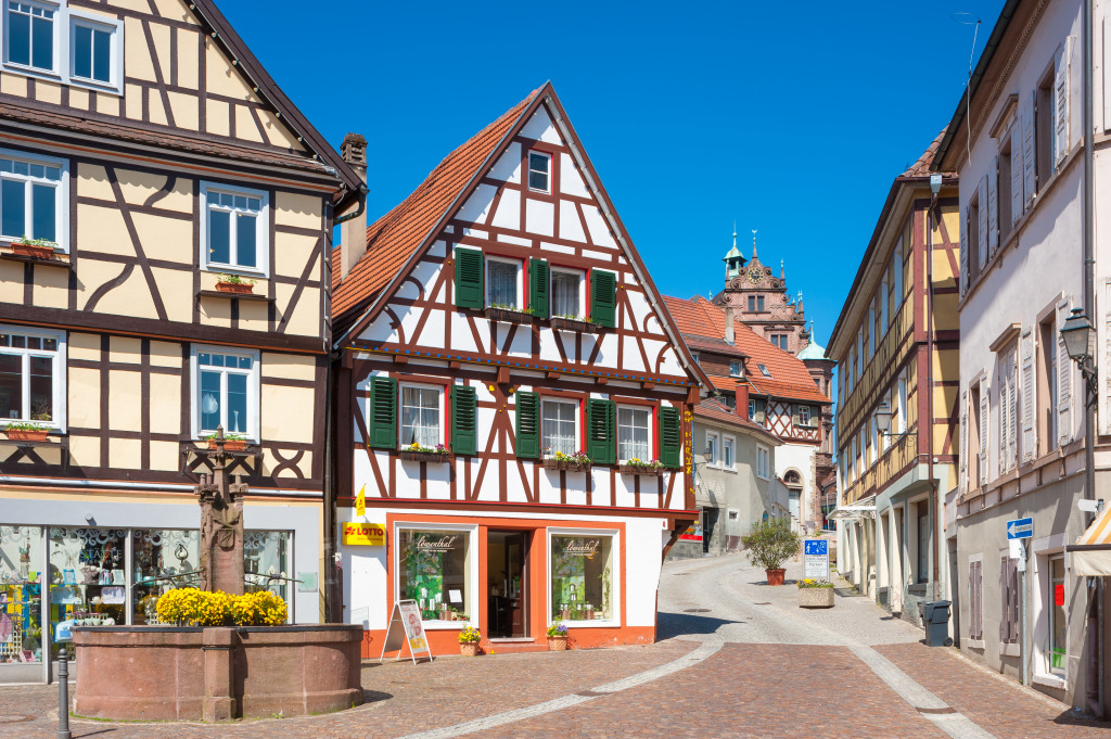 Old Town of Gernsbach, Germany jigsaw puzzle in Street View puzzles on TheJigsawPuzzles.com