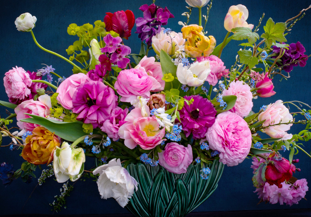 Still Life with Flowers in a Vase jigsaw puzzle in Flowers puzzles on TheJigsawPuzzles.com