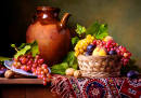 Still Life With Pears, Grapes, and Plums