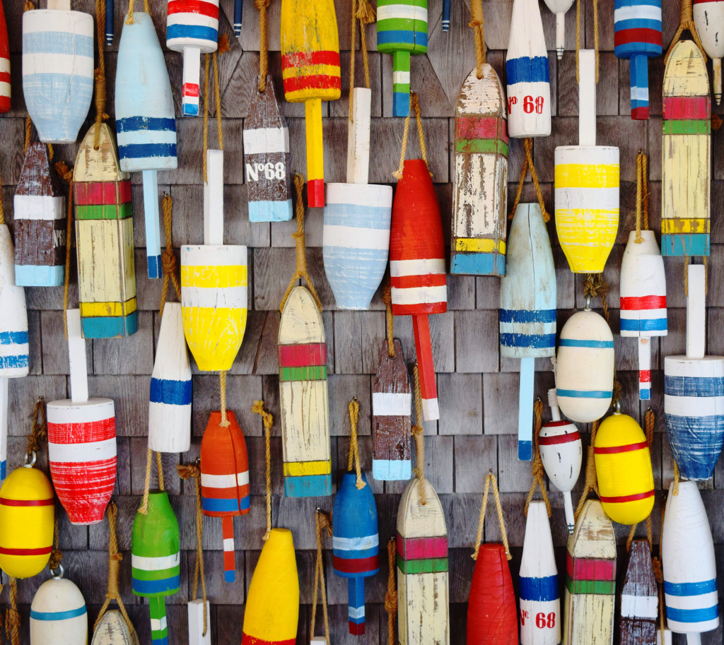 Buoys in Provincetown, Massachusetts jigsaw puzzle in Macro puzzles on TheJigsawPuzzles.com