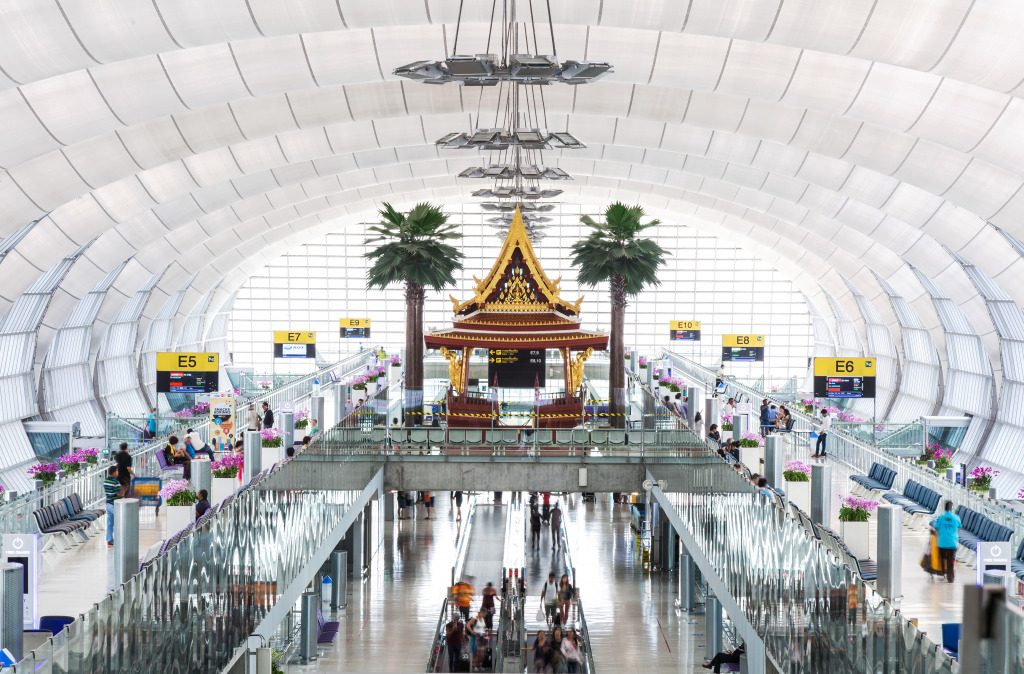 Suvarnabhumi Airport, Bangkok, Thailand jigsaw puzzle in Aviation puzzles on TheJigsawPuzzles.com