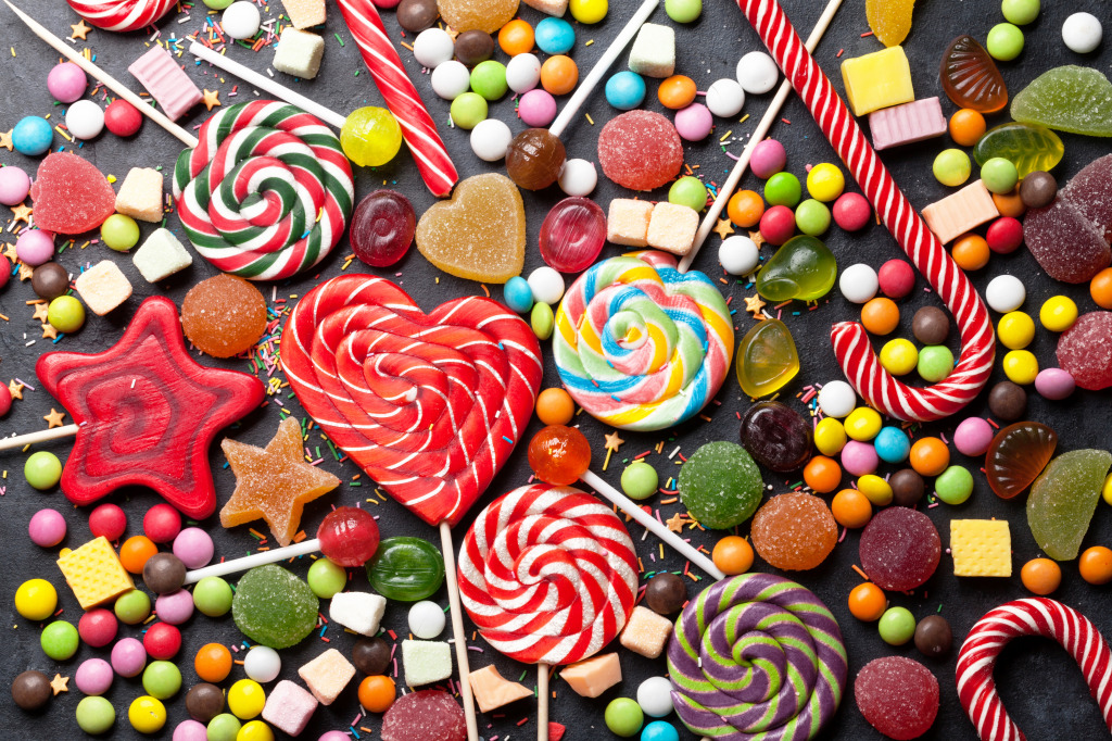 Colorful Sweets, Lollipops and Candies jigsaw puzzle in Food & Bakery puzzles on TheJigsawPuzzles.com