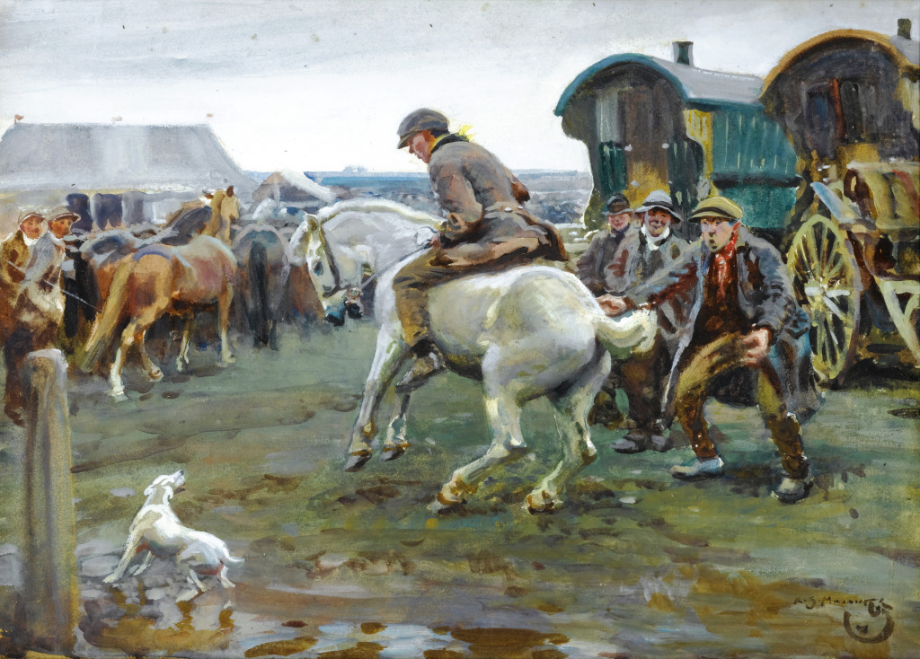 Horse Fair jigsaw puzzle in Piece of Art puzzles on TheJigsawPuzzles.com