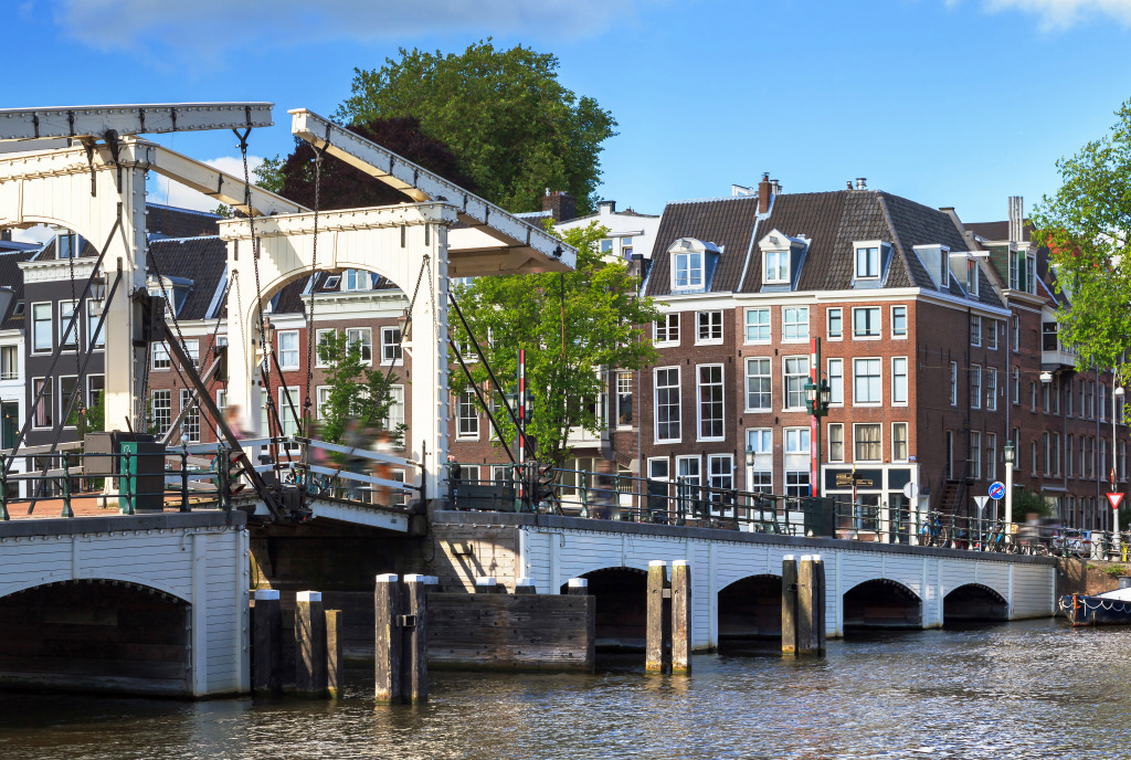 Skinny Bridge in Amsterdam, The Netherlands jigsaw puzzle in Bridges puzzles on TheJigsawPuzzles.com