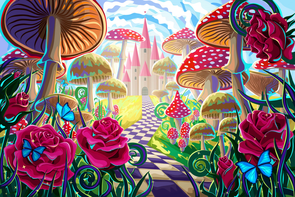 Fantasy Wonderland Landscape jigsaw puzzle in Flowers puzzles on TheJigsawPuzzles.com