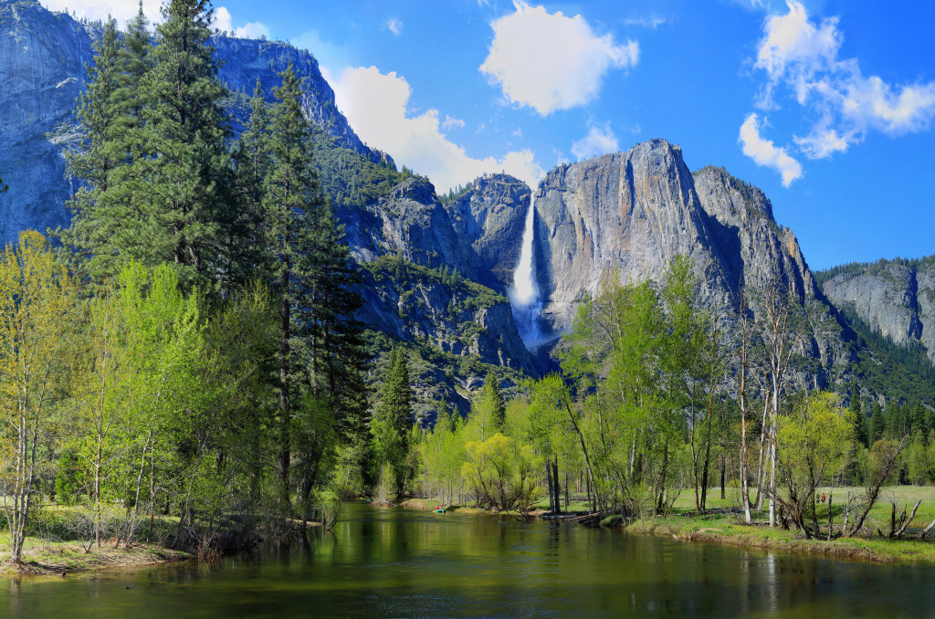 Yosemite National, Sierra Nevada jigsaw puzzle in Waterfalls puzzles on TheJigsawPuzzles.com