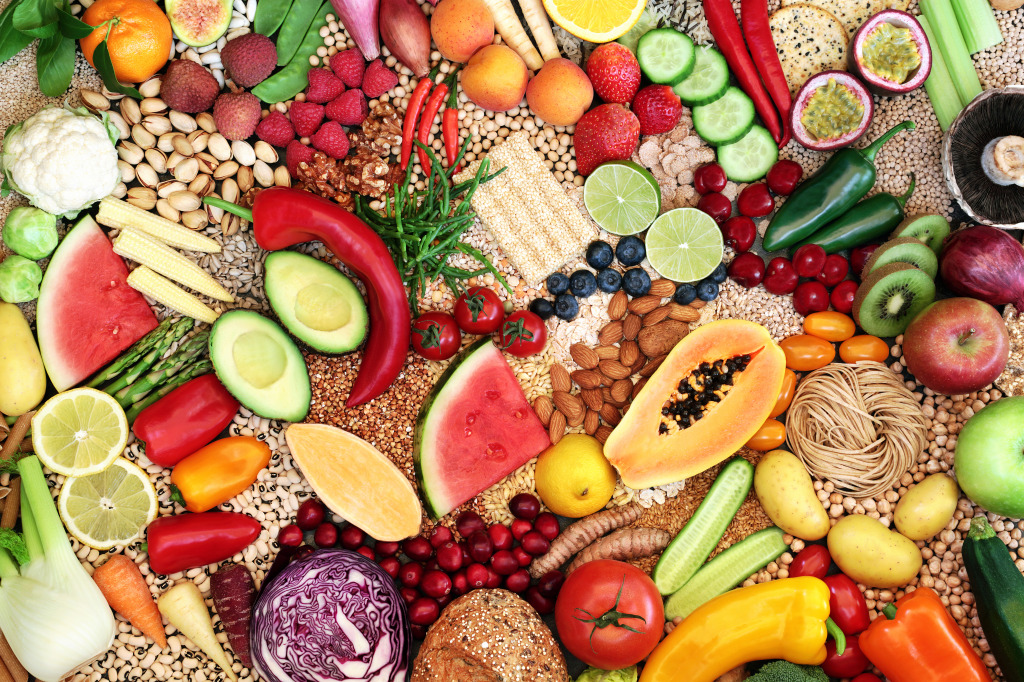 Assorted Vegan Food jigsaw puzzle in Fruits & Veggies puzzles on TheJigsawPuzzles.com