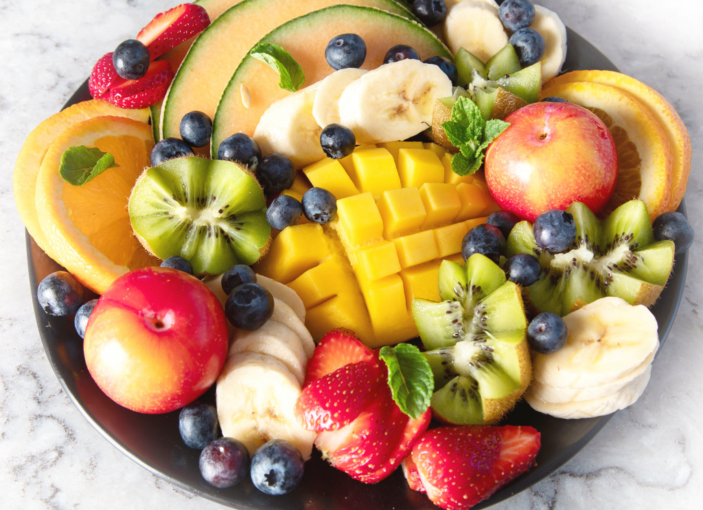 Fruits and Berries Platter jigsaw puzzle in Fruits & Veggies puzzles on TheJigsawPuzzles.com