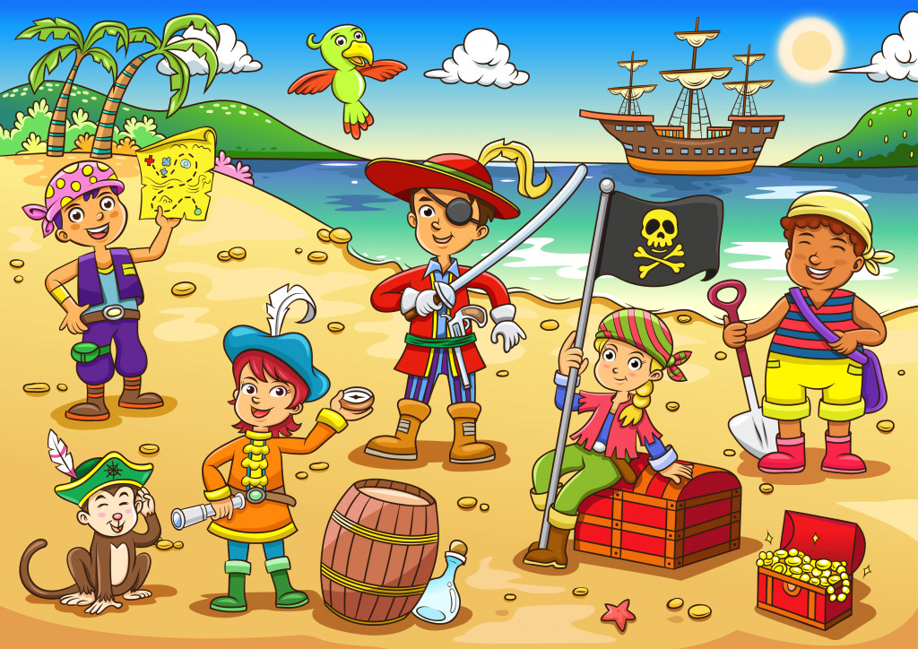 Pirate Island jigsaw puzzle in Kids Puzzles puzzles on TheJigsawPuzzles.com