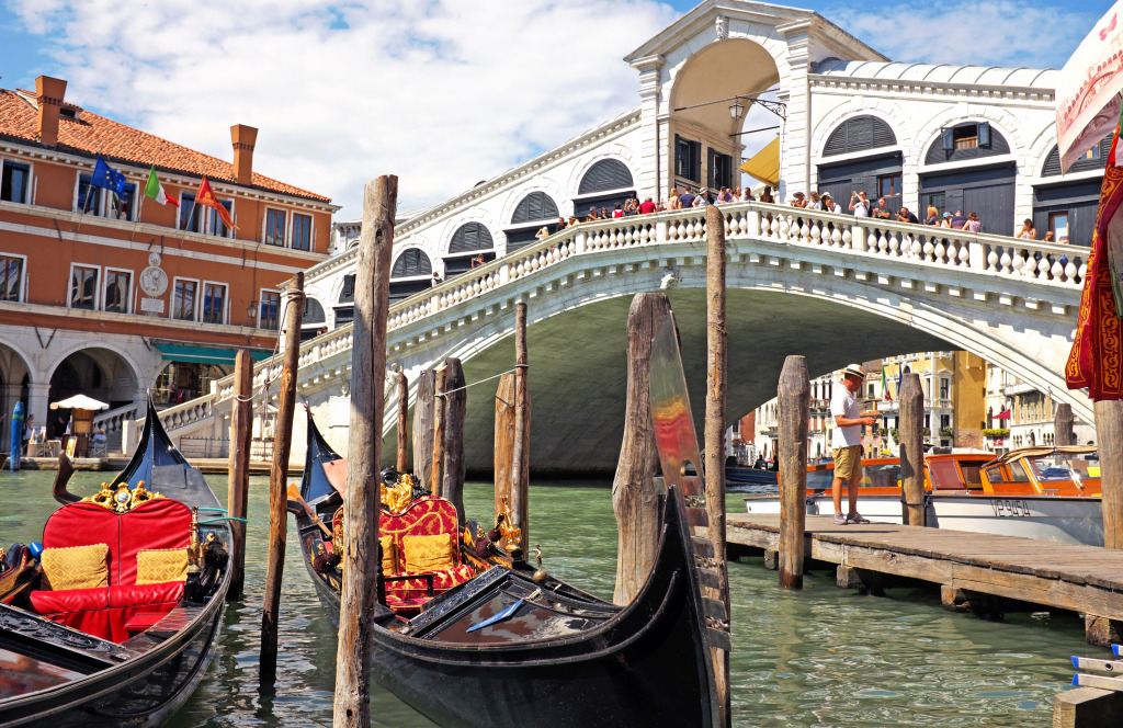 Rialto Bridge, Venice, Italy jigsaw puzzle in Bridges puzzles on TheJigsawPuzzles.com