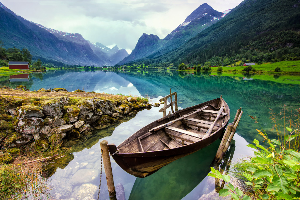 Lake Loen, West Norway jigsaw puzzle in Great Sightings puzzles on TheJigsawPuzzles.com