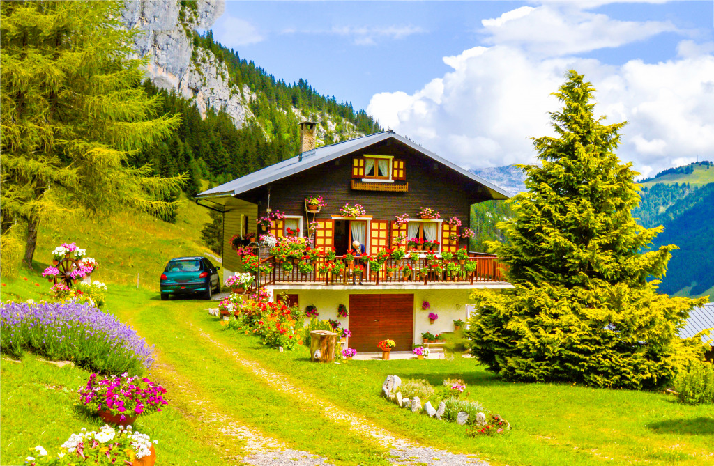 Alpine Cottage jigsaw puzzle in Great Sightings puzzles on TheJigsawPuzzles.com