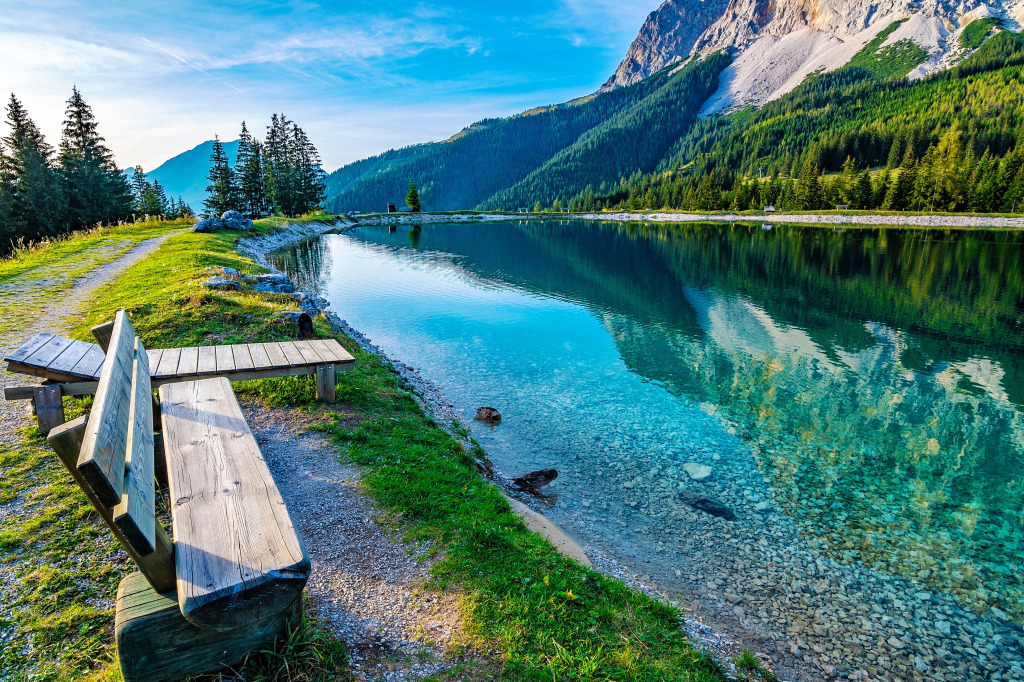 Ehrwalder Almsee, Austria jigsaw puzzle in Great Sightings puzzles on TheJigsawPuzzles.com