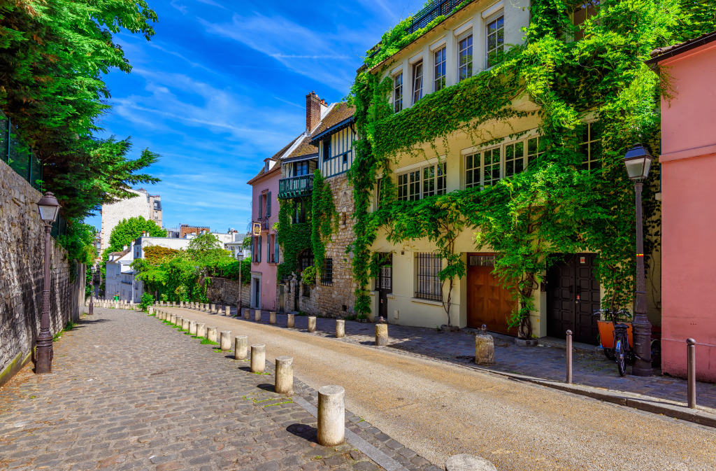 Montmartre Quarter In Paris jigsaw puzzle in Street View puzzles on TheJigsawPuzzles.com