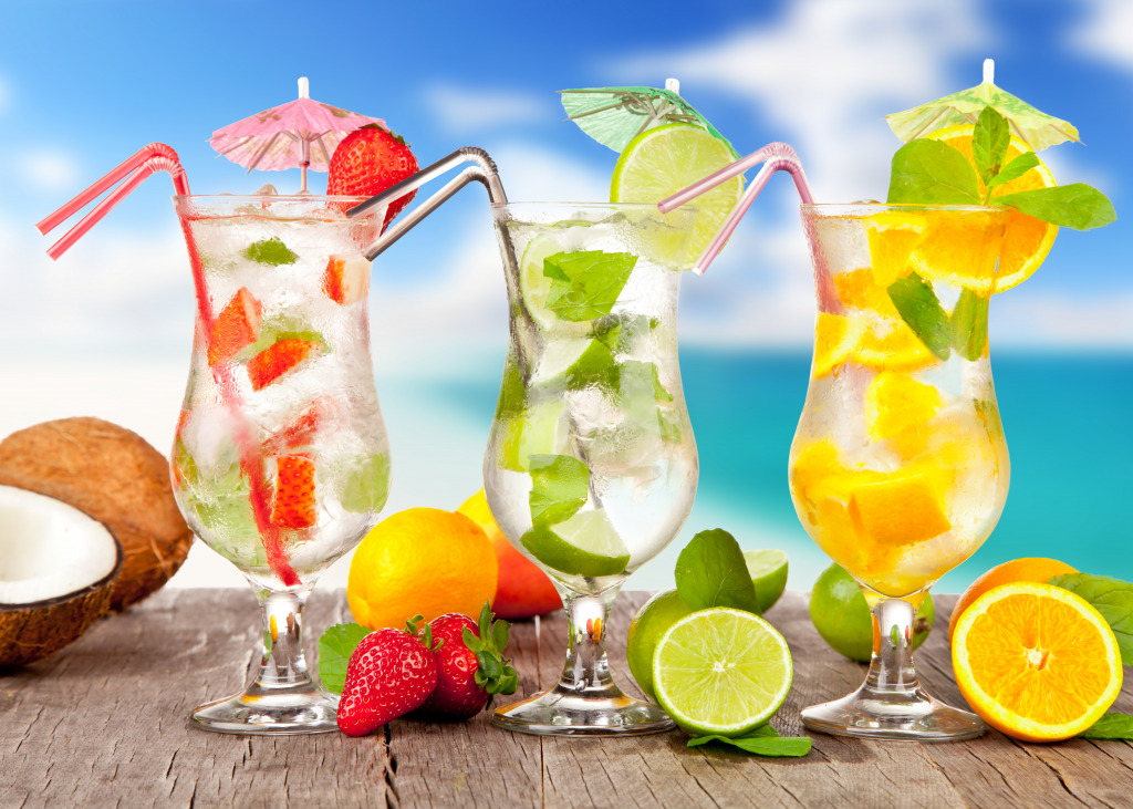 Summer Cocktails jigsaw puzzle in Fruits & Veggies puzzles on TheJigsawPuzzles.com