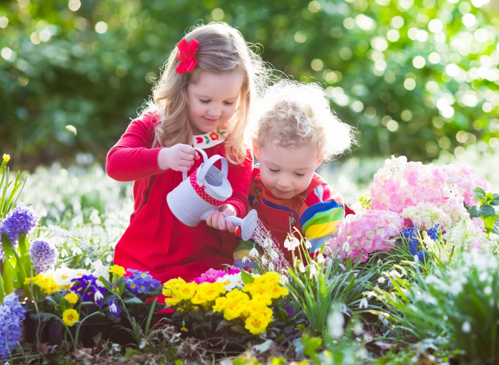 Planting Spring Flowers jigsaw puzzle in Puzzle of the Day puzzles on TheJigsawPuzzles.com