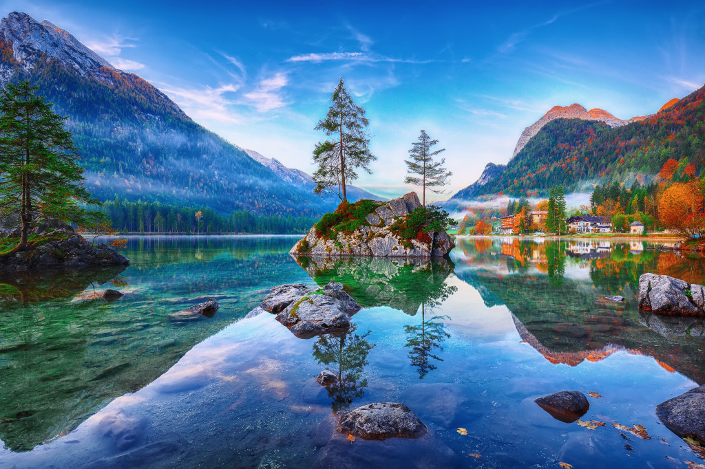 Hintersee Lake, German Alps jigsaw puzzle in Great Sightings puzzles on TheJigsawPuzzles.com