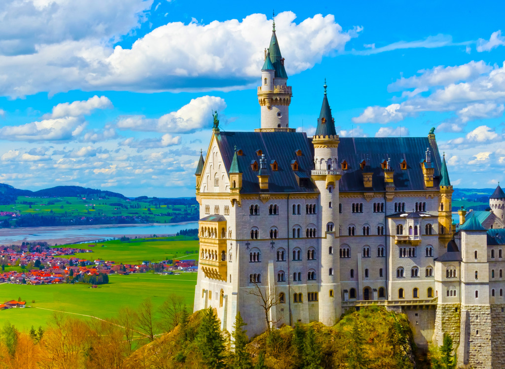 Neuschwanstein Castle, Bavarian Alps jigsaw puzzle in Castles puzzles on TheJigsawPuzzles.com