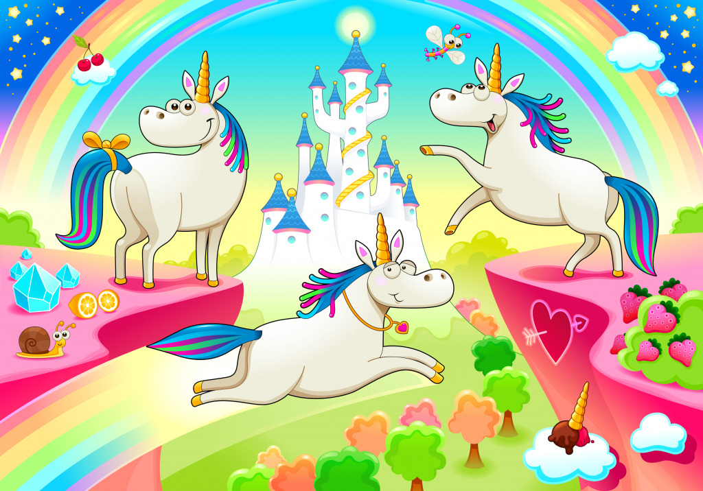 Funny Unicorns jigsaw puzzle in Kids Puzzles puzzles on TheJigsawPuzzles.com