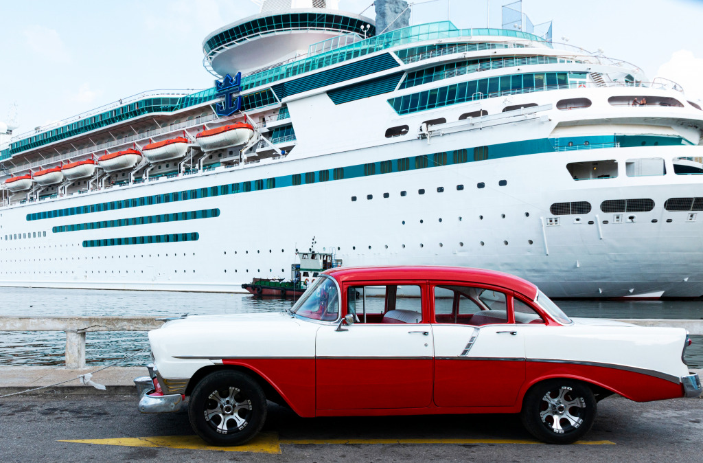 Chevrolet Bel Air in Havana, Cuba jigsaw puzzle in Cars & Bikes puzzles on TheJigsawPuzzles.com