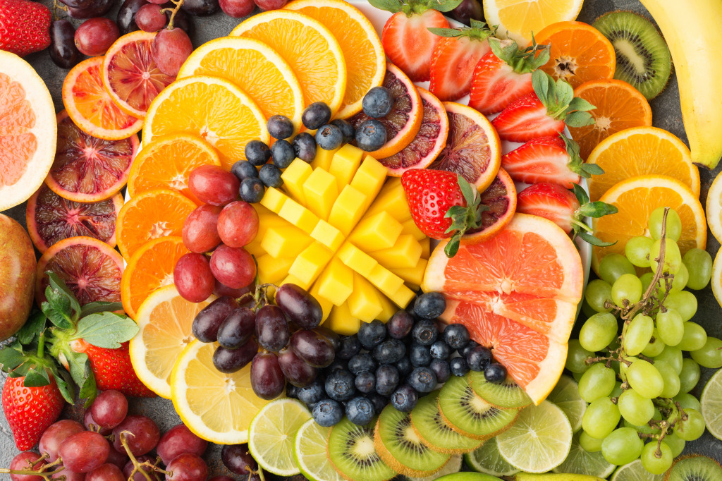 Sliced Fruits jigsaw puzzle in Fruits & Veggies puzzles on TheJigsawPuzzles.com