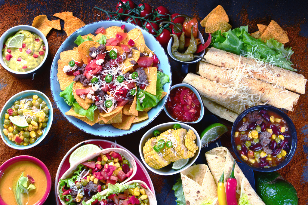 Assorted Mexican Food jigsaw puzzle in Food & Bakery puzzles on TheJigsawPuzzles.com