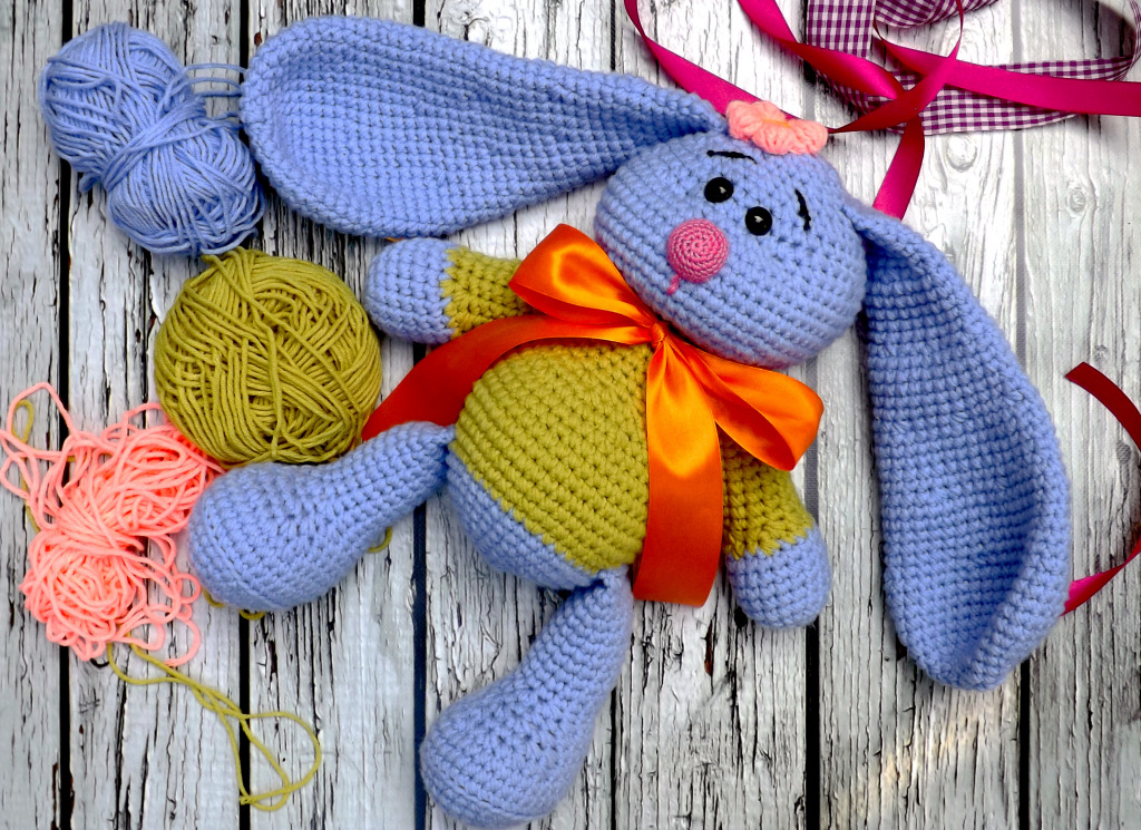 Handmade Crochet Bunny jigsaw puzzle in Handmade puzzles on TheJigsawPuzzles.com