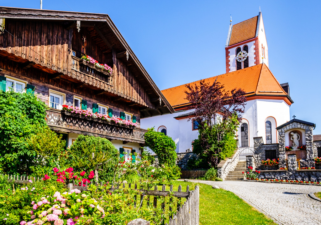 Old Bavarian Farmhouse jigsaw puzzle in Puzzle of the Day puzzles on TheJigsawPuzzles.com