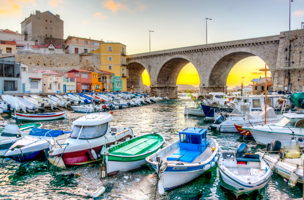 Vallon des Auffes Port in Marseille, France jigsaw puzzle in Bridges puzzles on TheJigsawPuzzles.com