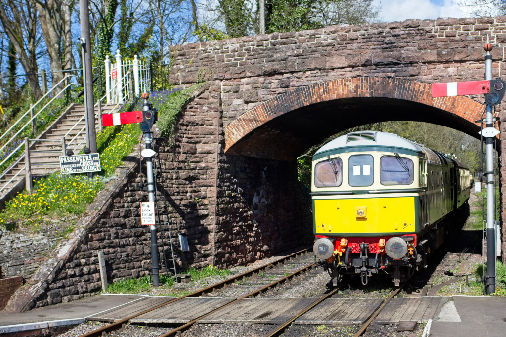 Heritage Railway Line in Somerset, England jigsaw puzzle in Bridges puzzles on TheJigsawPuzzles.com