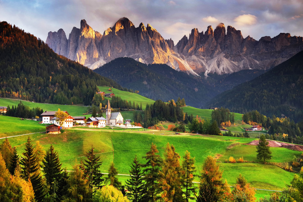 Val di Funes Valley, Trentino Alto Adige, Italy jigsaw puzzle in Great Sightings puzzles on TheJigsawPuzzles.com