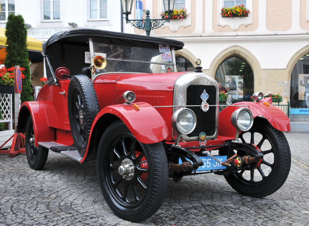 Antique Car Meeting in Enns, Austria jigsaw puzzle in Cars & Bikes puzzles on TheJigsawPuzzles.com