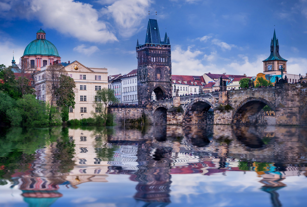 Charles Bridge in Prague, Czech Republic jigsaw puzzle in Bridges puzzles on TheJigsawPuzzles.com