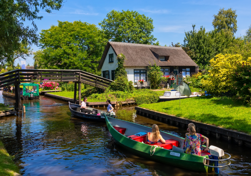 Giethoorn Village, The Netherlands jigsaw puzzle in Bridges puzzles on TheJigsawPuzzles.com