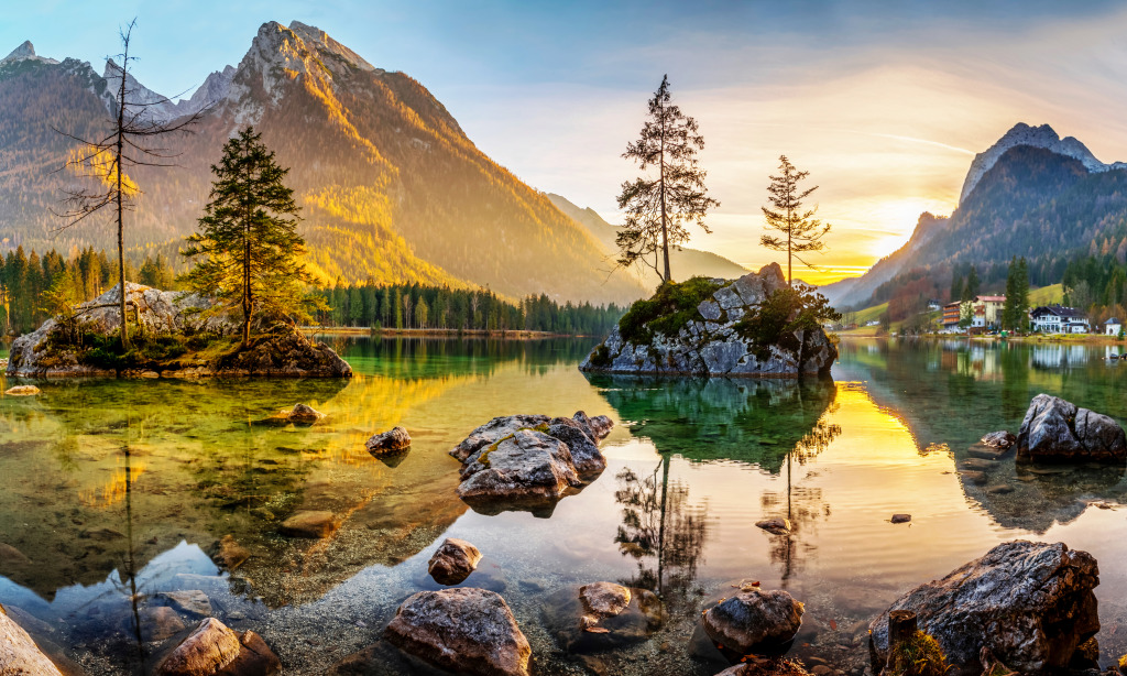 Lake Hintersee, Germany jigsaw puzzle in Great Sightings puzzles on TheJigsawPuzzles.com