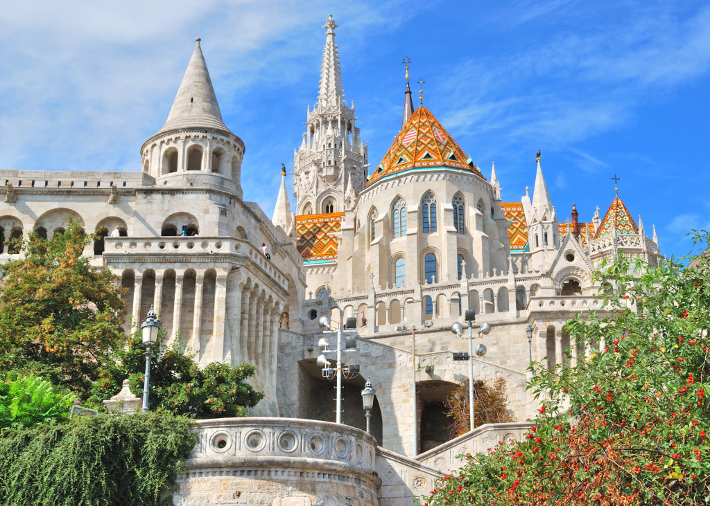 Fisherman's Bastion, Budapest, Hungary jigsaw puzzle in Castles puzzles on TheJigsawPuzzles.com