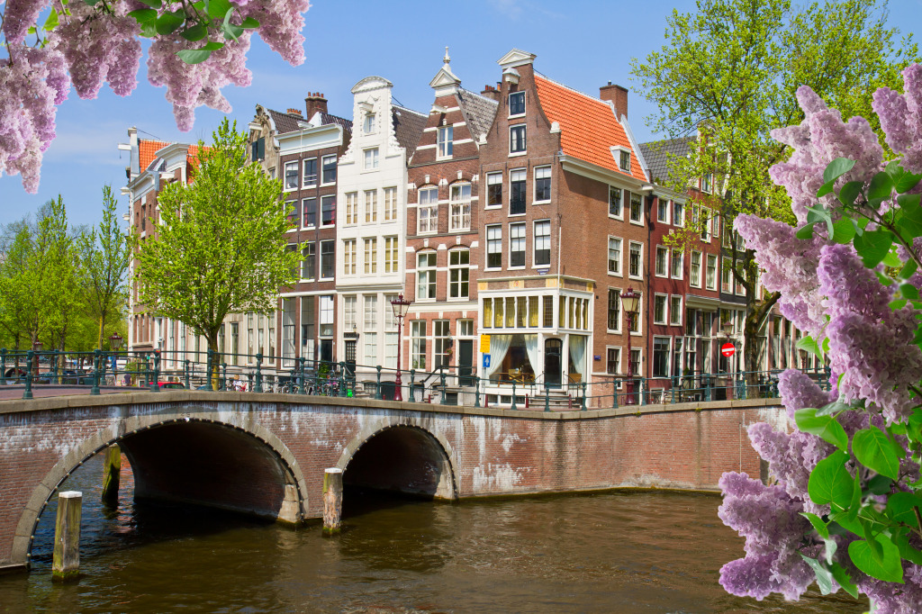 Canal Ring, Amsterdam, The Netherlands jigsaw puzzle in Bridges puzzles on TheJigsawPuzzles.com