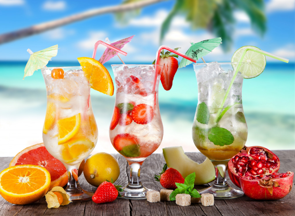 Summer Cocktails jigsaw puzzle in Puzzle of the Day puzzles on TheJigsawPuzzles.com