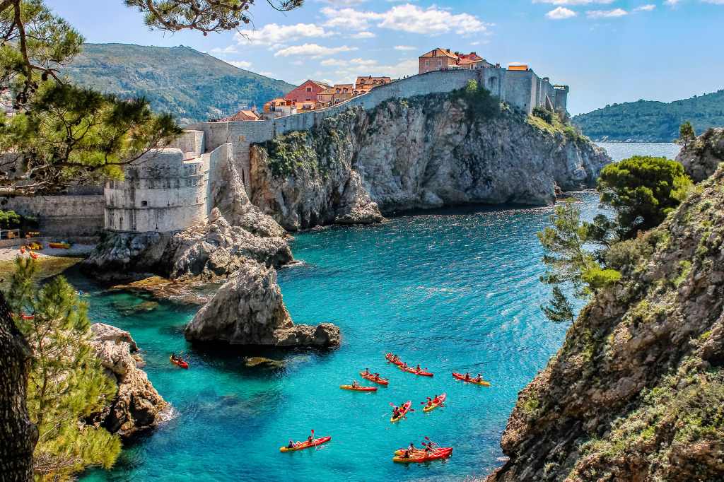 Dubrovnik West Harbor, Croatia jigsaw puzzle in Puzzle of the Day puzzles on TheJigsawPuzzles.com