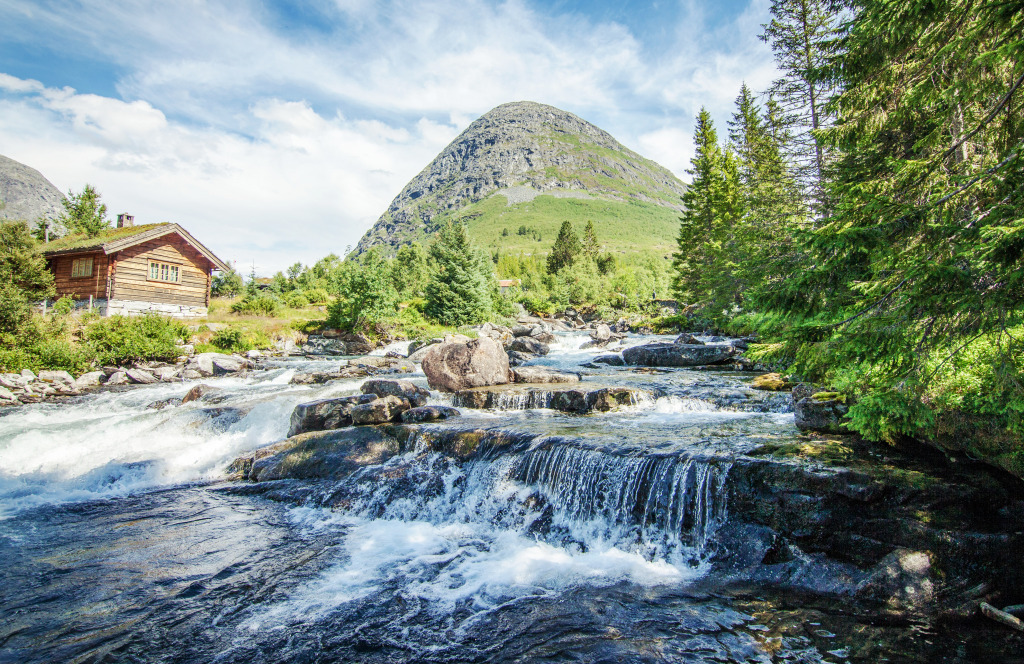 Romsdal, Norway jigsaw puzzle in Waterfalls puzzles on TheJigsawPuzzles.com