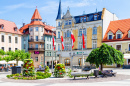 Market Square in Pszczyna, Poland