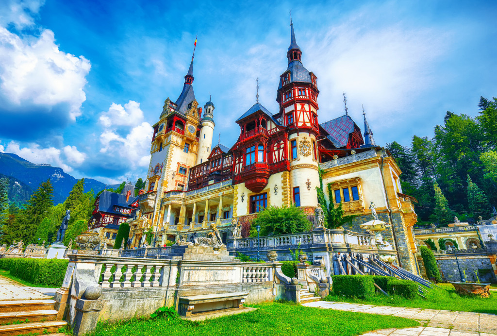 Peleș Castle, Sinaia, Romania jigsaw puzzle in Castles puzzles on TheJigsawPuzzles.com